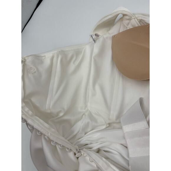 Amy & Eve Strapless Wedding Dress Bridal Gown Off Shoulder Sweetheart Mermaid - Picture 12 of 15